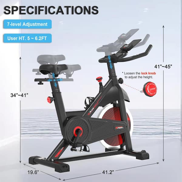 Kahomvis Indoor Adjustable Resistance Fitness Bike Spin Bike Heavy Exercise  Bike with LCD Digital Monitor and Adjustable Seat HG-LKW1-3263 - The Home  Depot