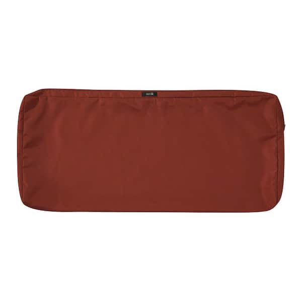 Classic Accessories Ravenna 48 in. W x 18 in. D x 3 in. H Patio Bench/Settee Cushion Slip Cover in Spice