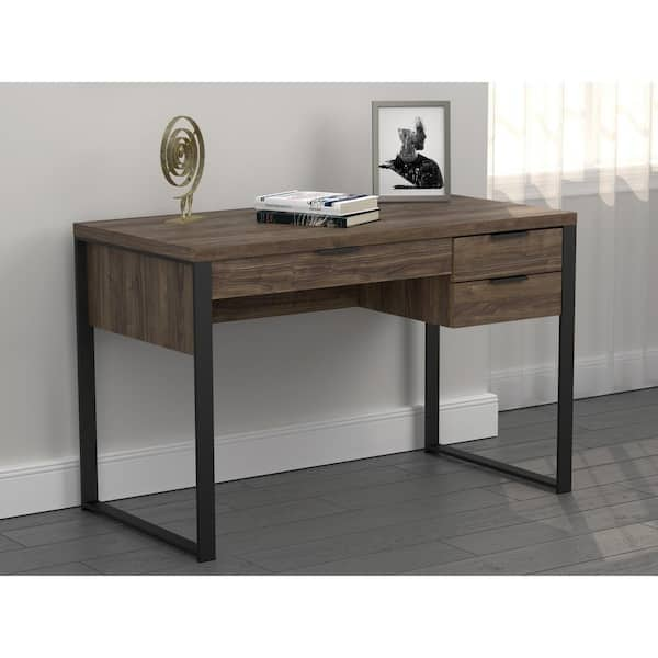 writing desk with drawers and outlets