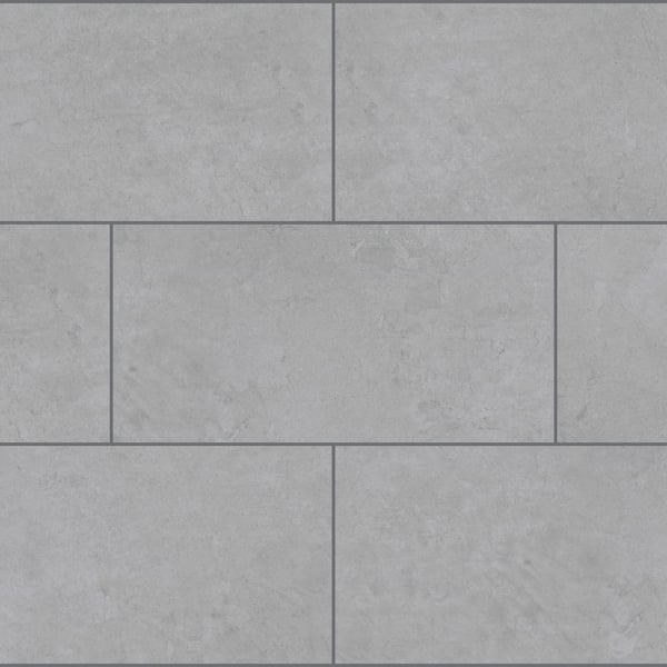 Lifeproof Glenbarr Concrete 22 MIL x 11.9 in. W x 23.8 in. L Click Lock Waterproof Vinyl Tile Flooring (17.7 sq. ft./case)
