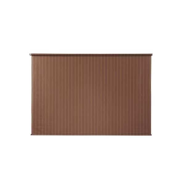 Coolaroo Brown Cordless Light Filtering Fade Resistant Polypropylene Exterior Roller Shade 96 in. W x 72 in. L