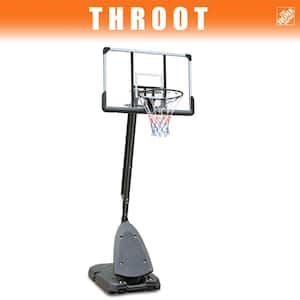 7.5 ft. to 10 ft. Outdoor Height Adjustable Basketball Hoop 44 Inch Backboard Portable Basketball Goal