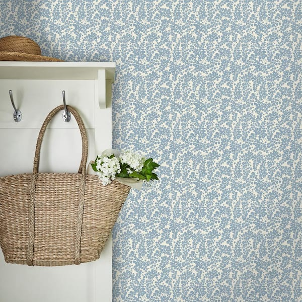 Cariad Spray Newport Blue Wallpaper