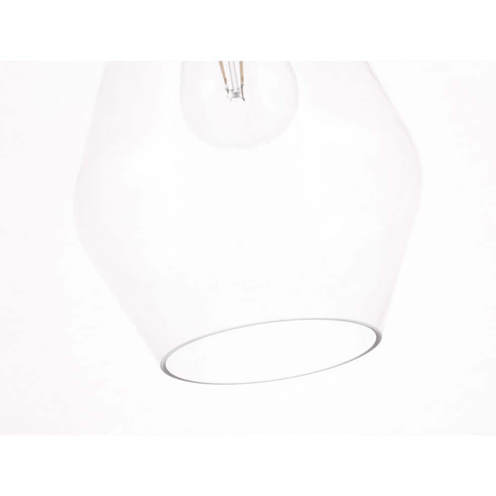 Gene 7.1" Contemporary Black and Clear Glass LED Pendant