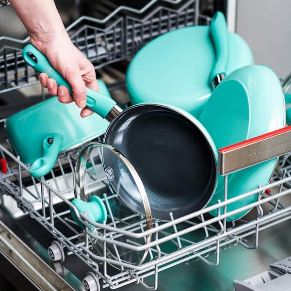Blue Diamond Green Ceramic Non-Stick 30-Piece Cookware Set, Dishwasher Safe