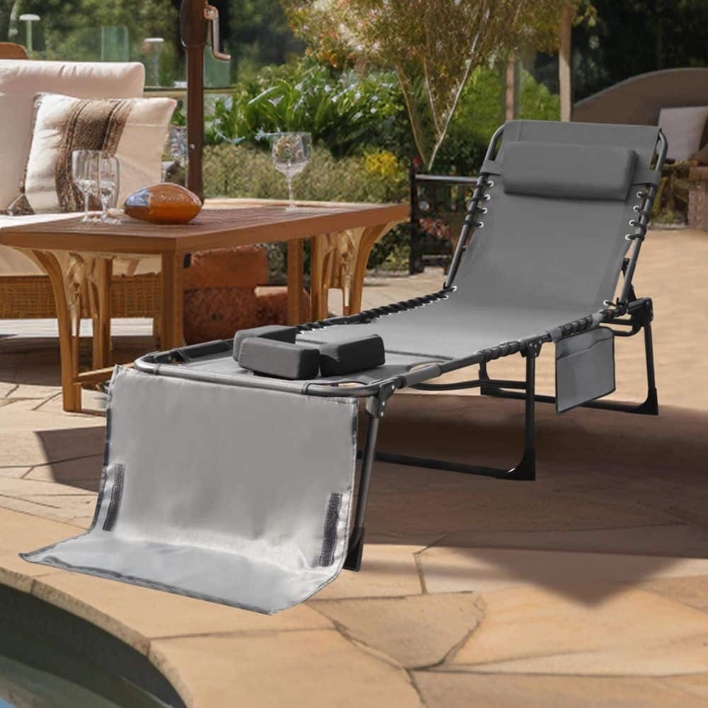 VEIKOUS Chaise Lounge Chairs for Outside Tanning Chair with Face