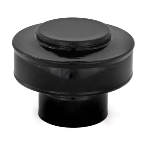 3 in. Dia Aluminum Vent Pipe Cap in Black