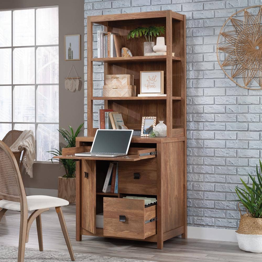 Sindoori Mango Adjustable Brown Engineered Wood Library Hutch