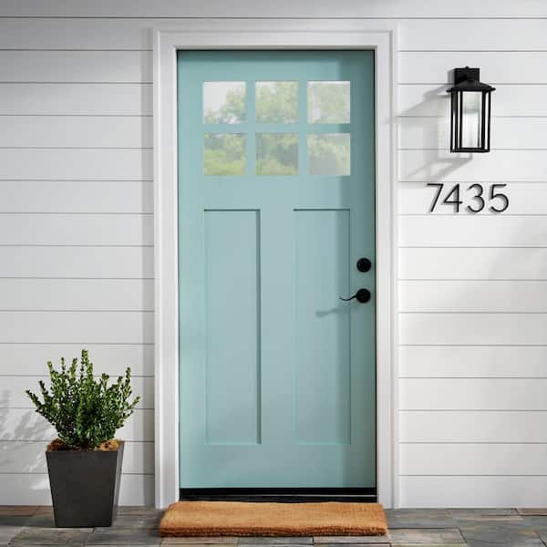 5 in. Black Floating or Flush House Number 0