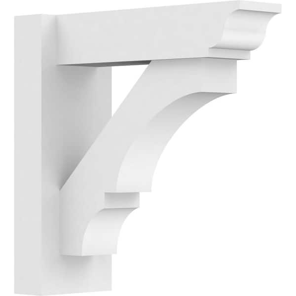 Ekena Millwork Balboa 5 in. W x 14 in. H x 14 in. D Signature Urethane Polyurethane Outlooker with Traditional Ends