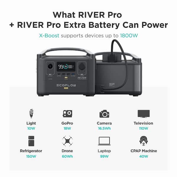 EcoFlow RIVER Pro Extra Battery, 720Wh for Portable Power Station