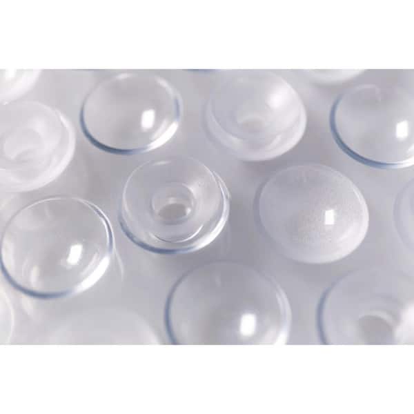 Clear Blue 27 in. L x 14 in. W Non Skid Bath Shower Oval Bubbles Bath Mat  7215147 - The Home Depot