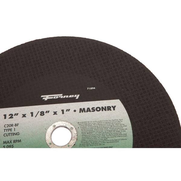 14-Inch Forney 71895 Chop Saw Blade with 1-Inch Arbor Masonry Type 1 C20R-BF 