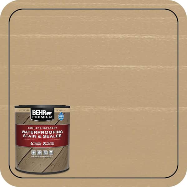 1 qt. #ST-337 Pinto White Semi-Transparent Waterproofing Exterior Wood Stain and Sealer