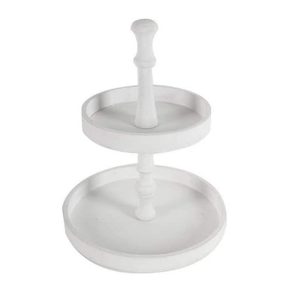 Benjara White Decorative Tray