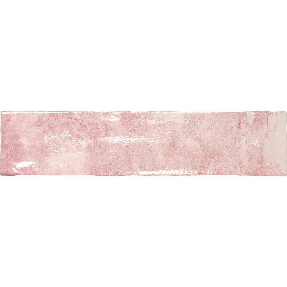 Splash Rose Pink 3" x 12" Glossy Ceramic Subway Tile