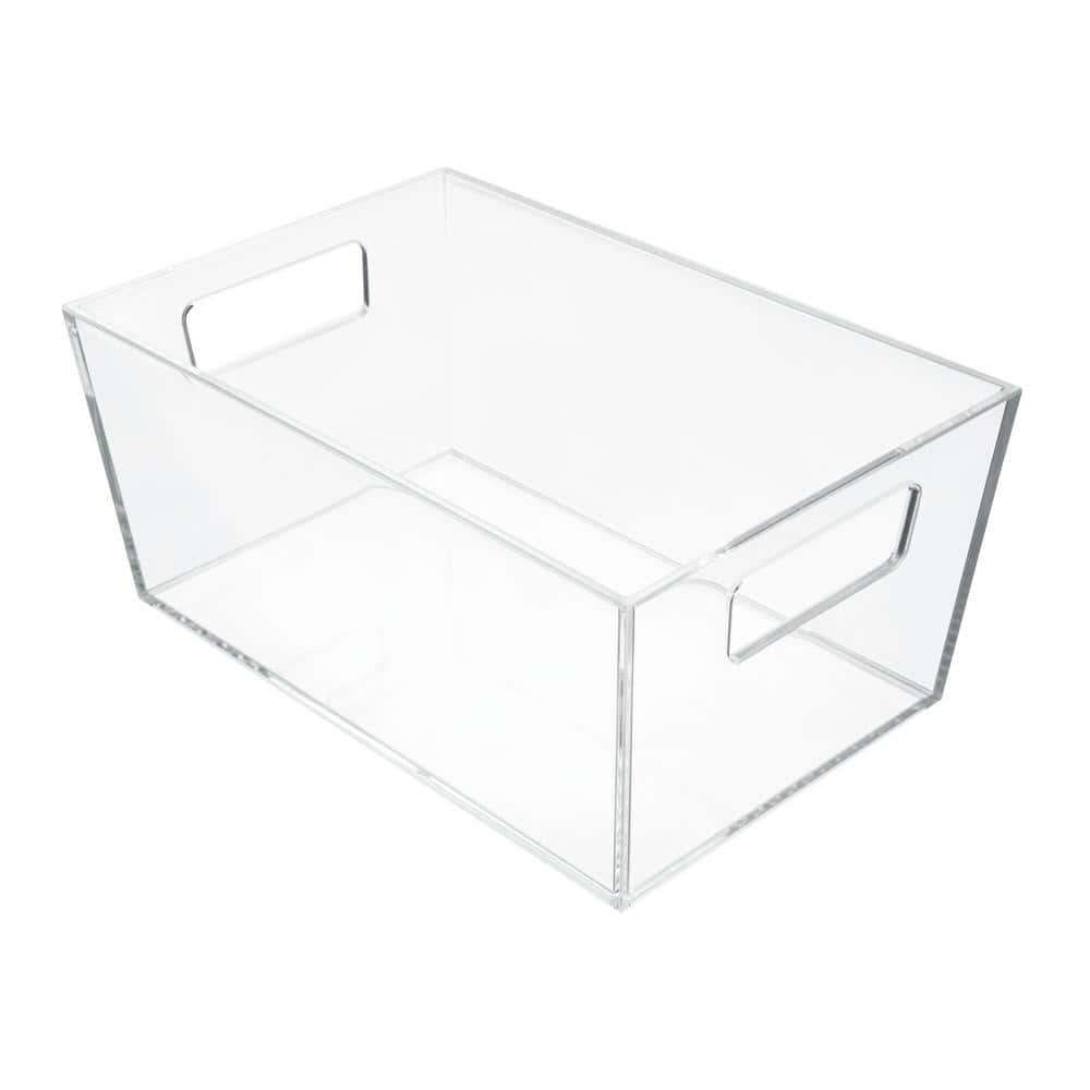 IDESIGN Small Clarity Vanity Bin in Clear 42360 - The Home Depot