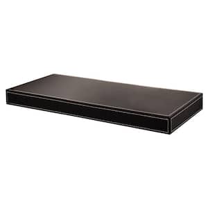 Azure 10 in. Floating Black Leather Shelf (Price Varies by Length)