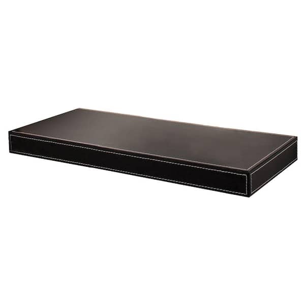 Unbranded Azure 10 in. Floating Black Leather Shelf (Price Varies by Length)
