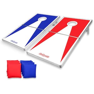 4 ft. X 2 ft. Red and Blue Edition Cornhole PRO Regulation Size Bean Bag Toss Game Set