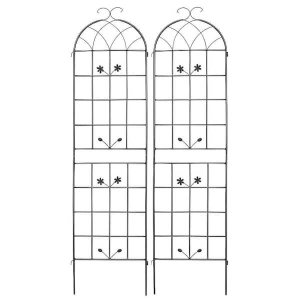 2 Pack Metal Garden Trellis for Climbing Plants, Indoor/Outdoor Plant Trellis for Potted Plants