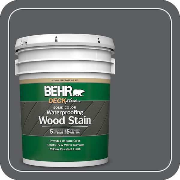 5 gal. #N500-6 Graphic Charcoal Solid Color Waterproofing Exterior Wood Stain