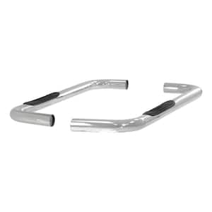 3-Inch Round Polished Stainless Steel Nerf Bars, No-Drill, Select Mazda B-Series, Ford Ranger