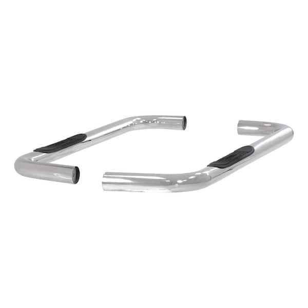 Aries 3-Inch Round Polished Stainless Steel Nerf Bars, No-Drill, Select Mazda B-Series, Ford Ranger