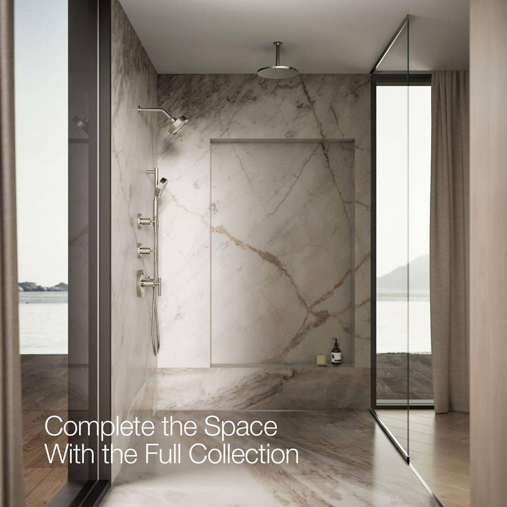 Polished Nickel Single-Function Wall Mounted Showerhead