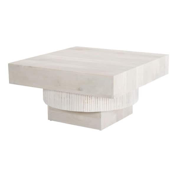 36.00 in. Natural Square Solid Wood Coffee Table
