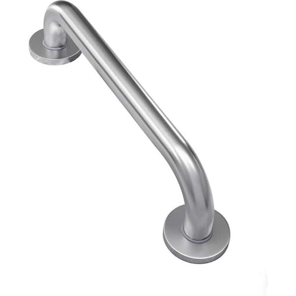 12x1 Concealed Screw Shower Grab Bars Anti Slip Stainless Steel Supports 500LBs Brushed Nickel Finish