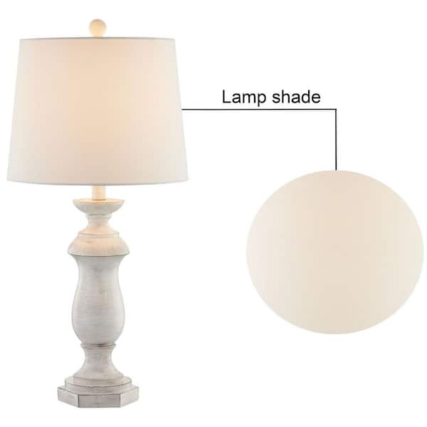 Maxax Dallas 27 White Bedside Table, Catalina Lighting Weathered Filigree Table Lamp