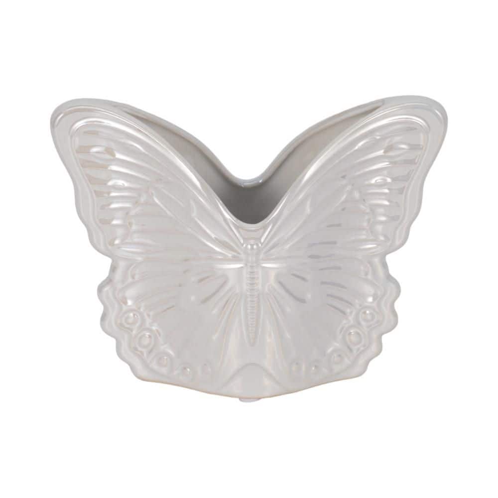 Ivory Ceramic Iridescent Butterfly Planter (3.75 in. W x 5.5 in. H) price history on PriceWatchPro