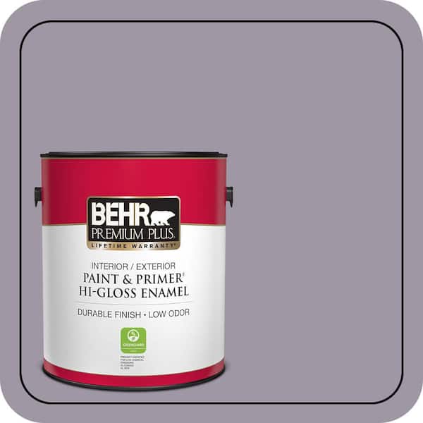 BEHR PREMIUM PLUS 1 gal. #N100-4 Fortune Hi-Gloss Enamel Interior/Exterior Paint & Primer