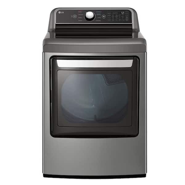 LG 7.3 Cu. Ft. Vented SMART Electric Dryer in Graphite Steel with EasyLoad Door and Sensor Dry Technology