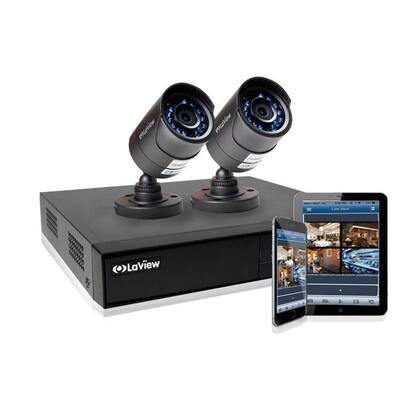 4-Channel 1TB HDD Indoor/Outdoor Day Night Surveillance System and (2) HD 720P Camera 1 Bonus Channel Remote View