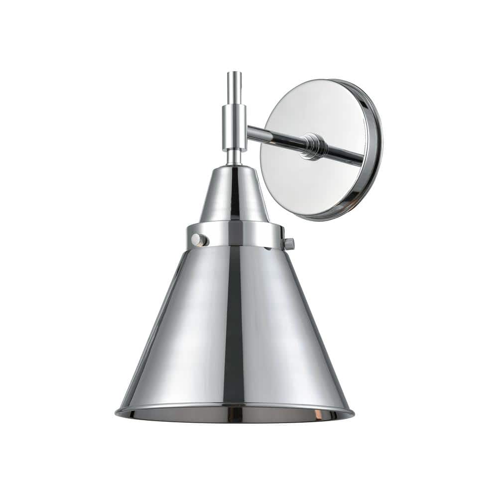 Appalachian 1-Light Polished Chrome Wall Sconce with Silver Metal Shade price history on PriceWatchPro