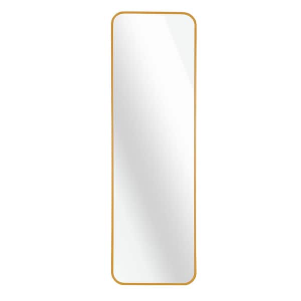 Tatahance 14 in. W x 47 in. H Rectangle Aluminium Alloy Frame Gold Full Length Mirror
