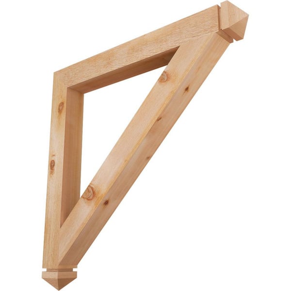 Ekena Millwork 4 in. x 38 in. x 38 in. Western Red Cedar Traditional Arts and Crafts Rough Sawn