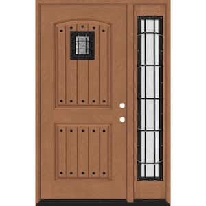 Regency 53 in. x 80 in. 2Panel Plank Cavalier Speakeasy LHIS AutumnWht Fiberglass Prehung Front Door w/Cavalier 14in.SL