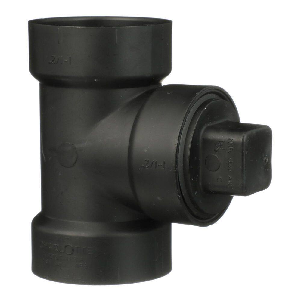 Charlotte Pipe 2 in. ABS DWV Cleanout Test Tee with Plug ...