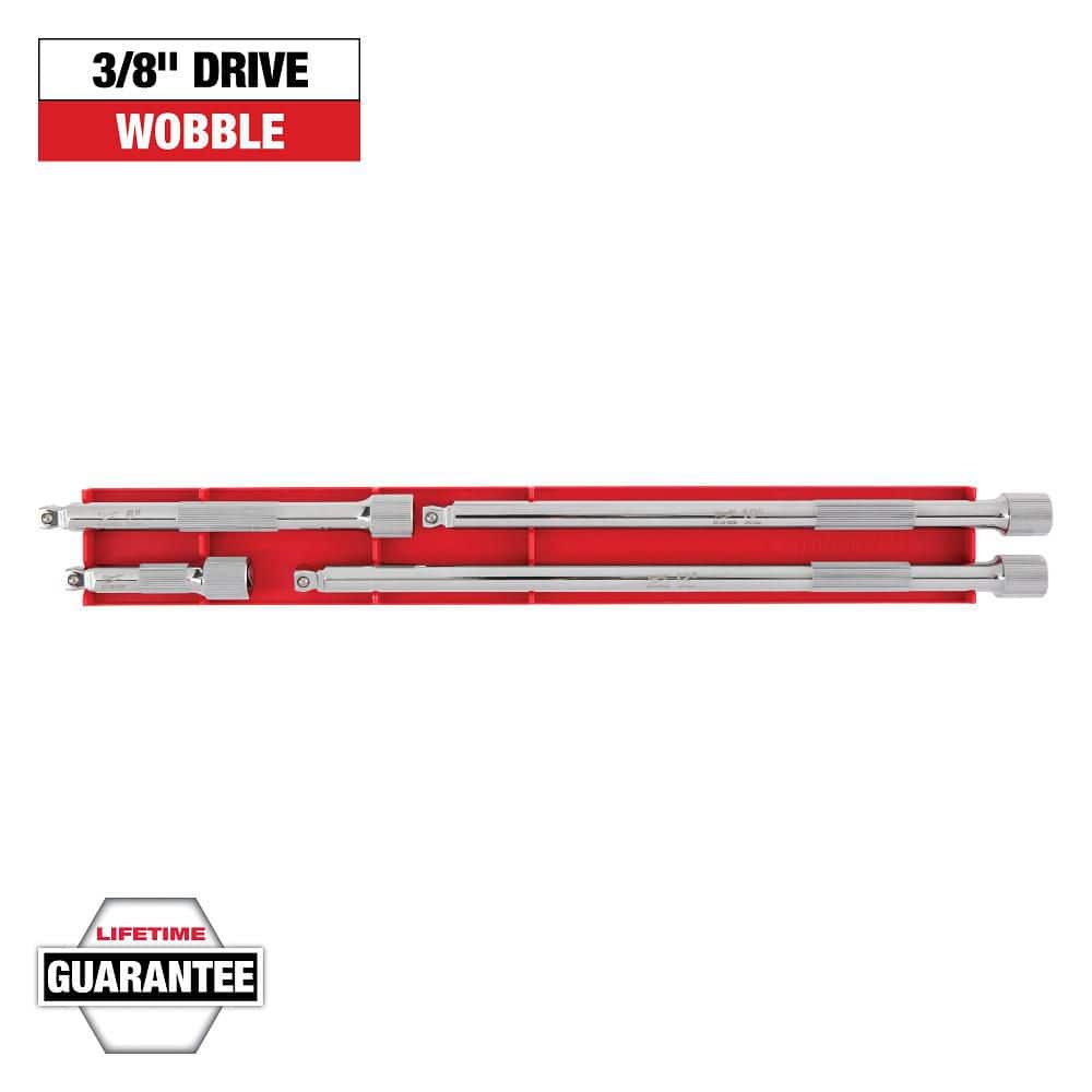 Milwaukee 3/8 in. Drive Wobble Extension Set (4-Piece) 48-22-9351