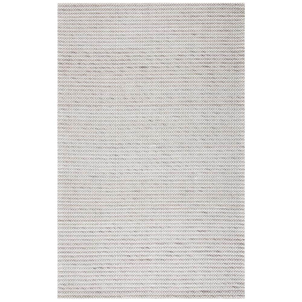 Ivory Stripe Handwoven Wool 6' x 9' Area Rug