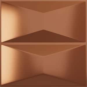 Aberdeen Copper 1-1/2 in. x 1-5/8 ft. x 1-5/8 ft. Brown PVC Decorative Wall Paneling 12-Pack