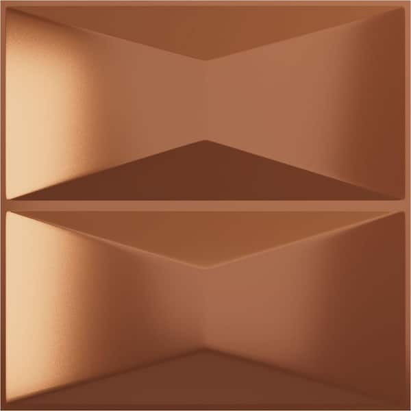 Ekena Millwork Aberdeen Copper 1-1/2 in. x 1-5/8 ft. x 1-5/8 ft. Brown PVC Decorative Wall Paneling 12-Pack