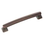 Bridges Collection 5 in. (128 mm) Oil-Rubbed Bronze Highlighted Cabinet Door and Drawer Pull (10-Pack)