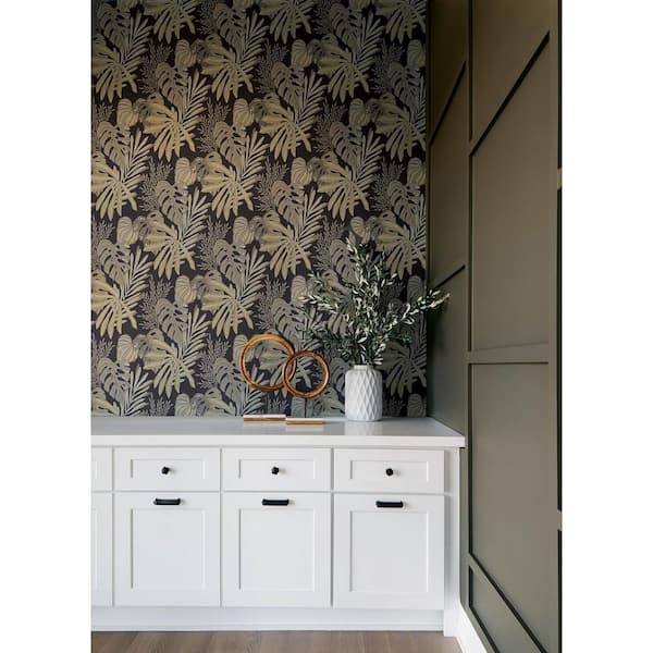 Alocasia Neutral Tropical Foliage Wallpaper