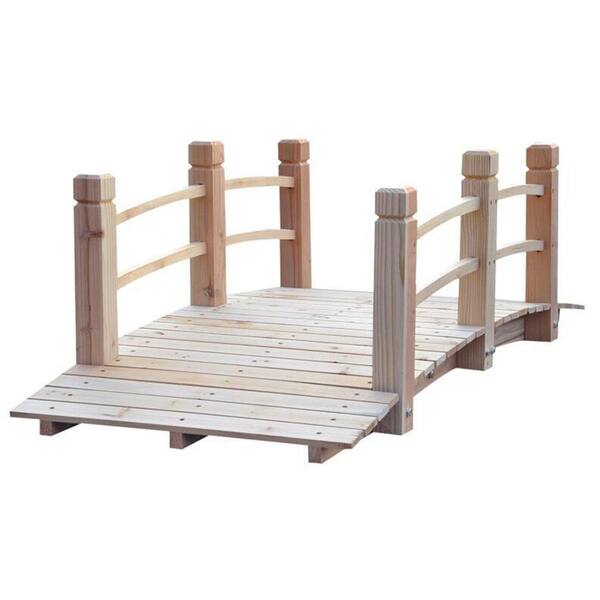 Reviews for Cisvio 5 ft. Wooden Garden Bridge Arc Stained Finish ...