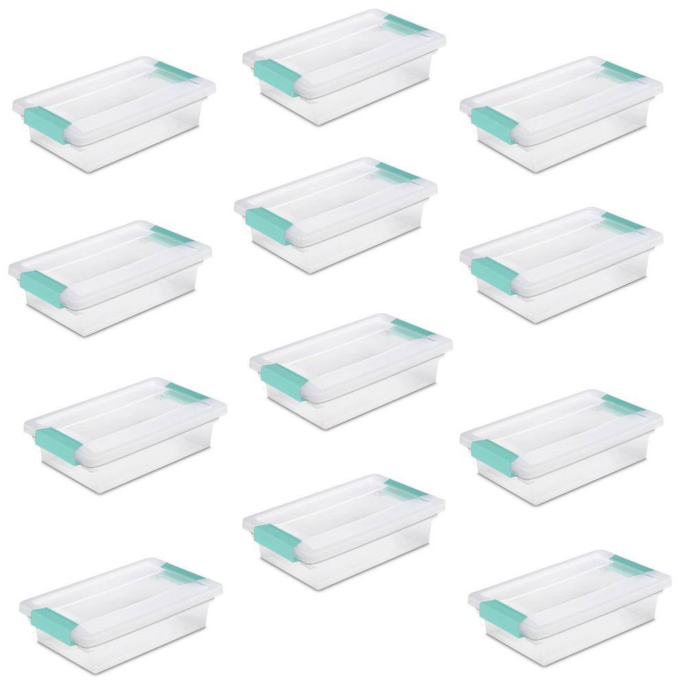 sterilite small clip box clear storage tote container with latching lid