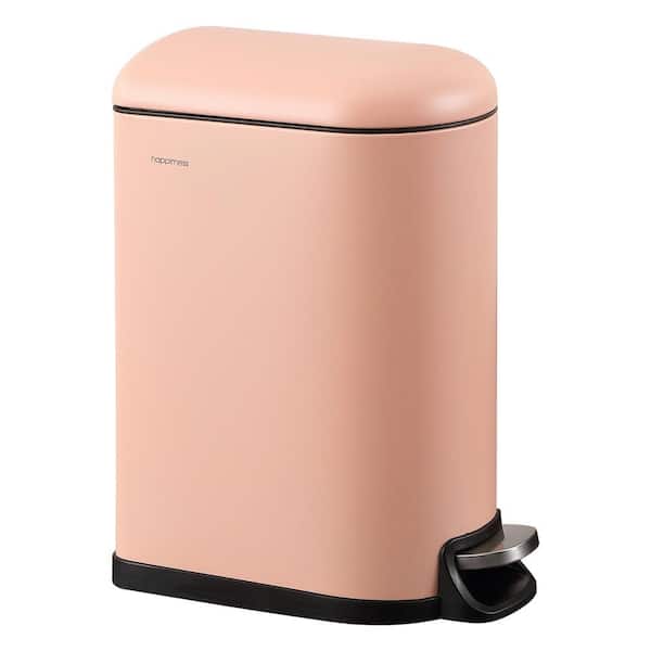 happimess Roland Mini 2.6 Gal. Flamingo Pink Step-Open Trash Can